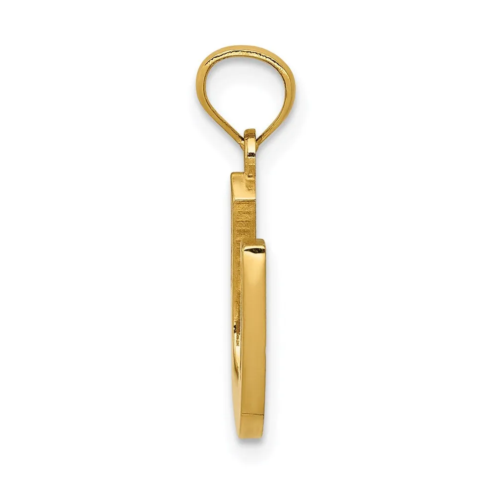 14k Yellow Gold Gold Polished Horseshoe Pendant