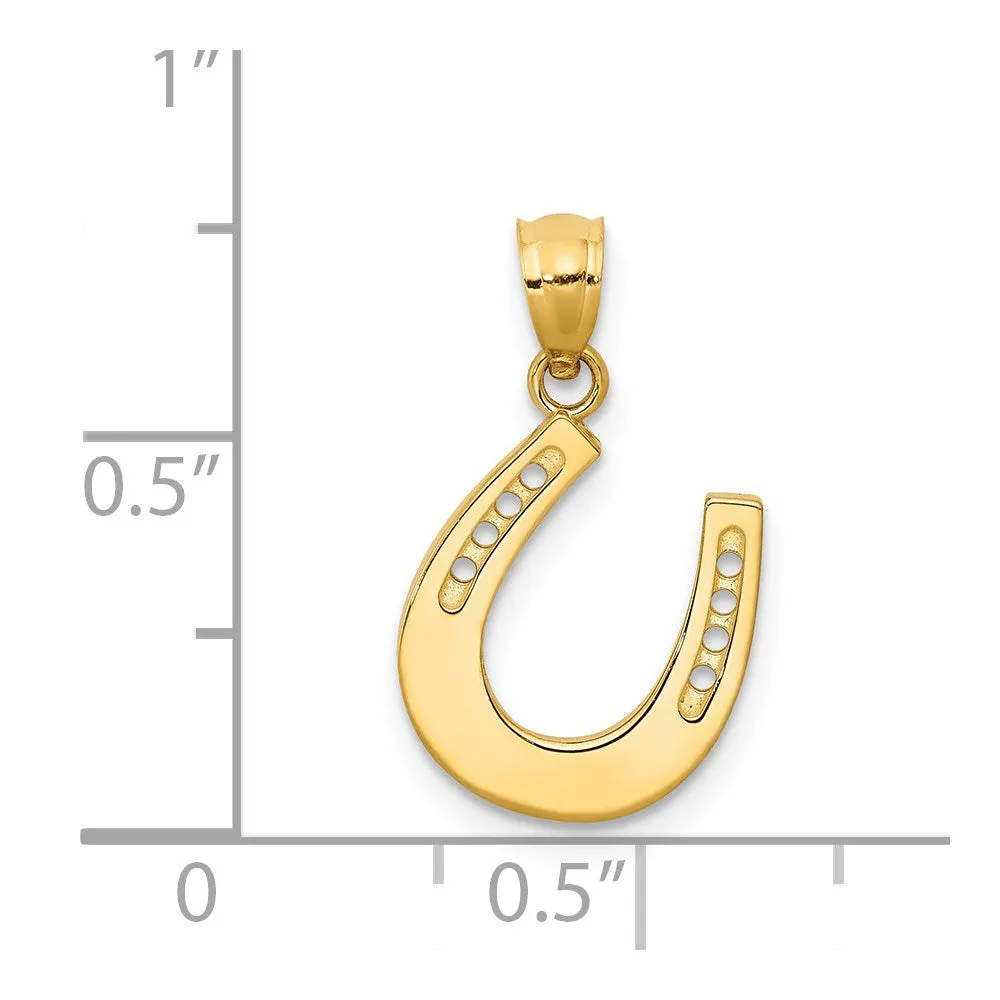 14k Yellow Gold Gold Polished Horseshoe Pendant