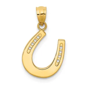 14k Yellow Gold Gold Polished Horseshoe Pendant