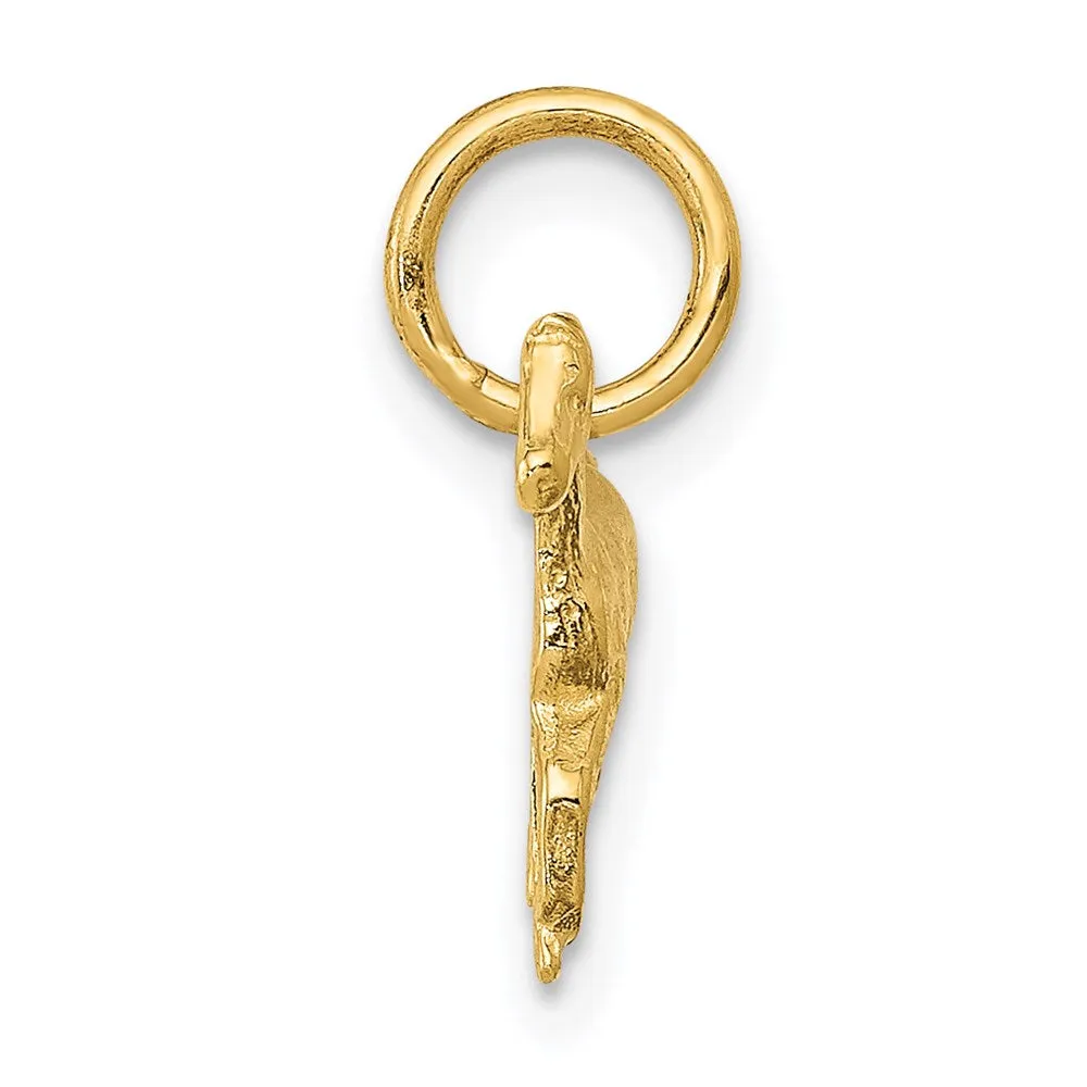 14k Yellow Gold Polished Horse Charm