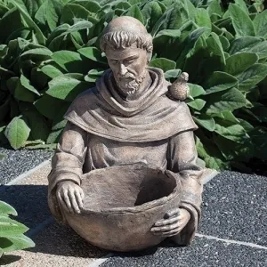 19"H Saint Francis Bird Bath