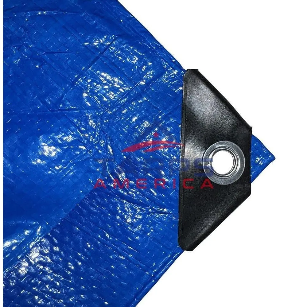 20'x 25' FEMA-Style Blue Self Help Fire Retardant Disaster Tarp Kit with 2 Ropes
