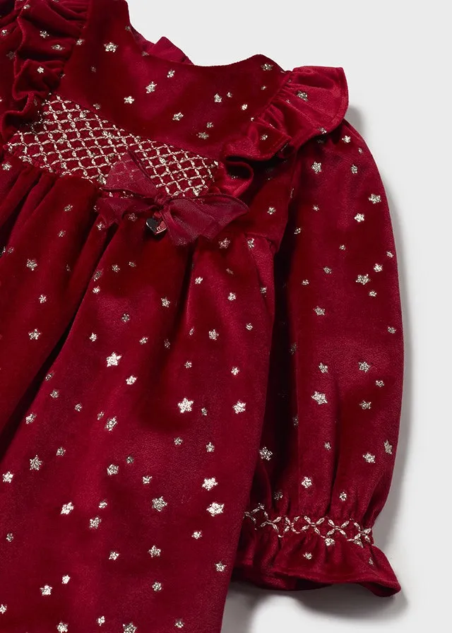 2904 Mayoral Velour Star Dress