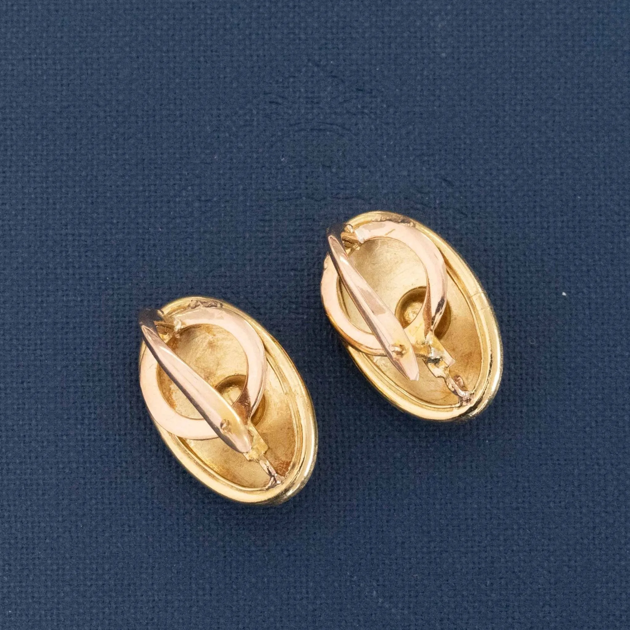 .43ctw Antique Diamond Oval Dome Earrings
