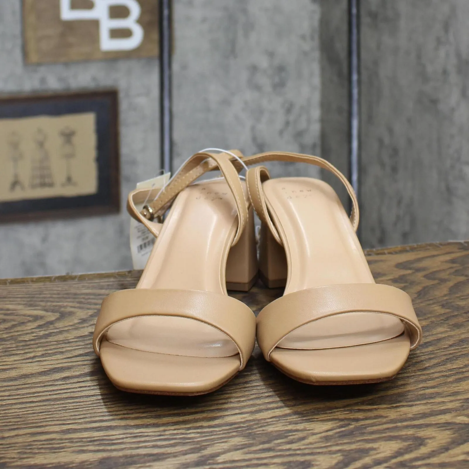 A New Day Women's Shannon Heels with Memory Foam Insole 89469424 Tan Brown 9.5W