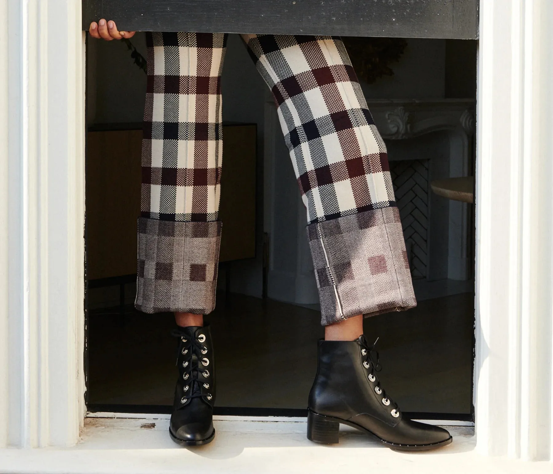 Ace Lace Up Combat Boot Black