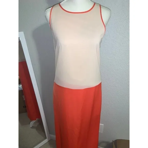 Alice   Olivia Crepe De Chine and Matte Satin Maxi Dress