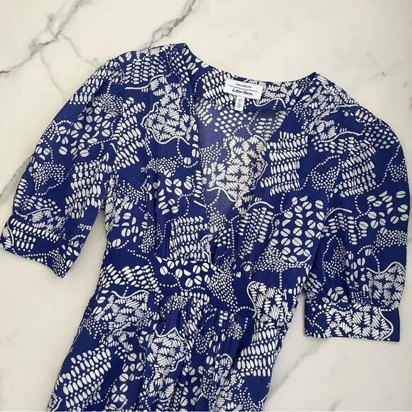 &amp; Other Stories Cotton Blend Coffee Bean Midi Dress Blue Summer Boho coastal 2