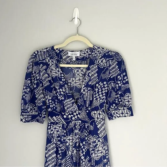 &amp; Other Stories Cotton Blend Coffee Bean Midi Dress Blue Summer Boho coastal 2