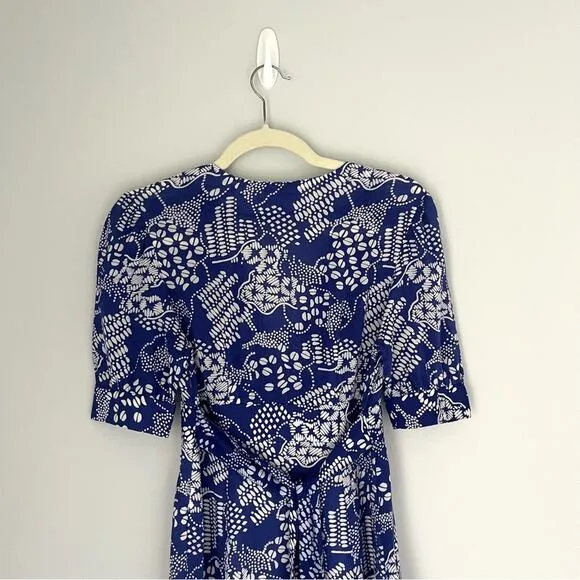 &amp; Other Stories Cotton Blend Coffee Bean Midi Dress Blue Summer Boho coastal 2