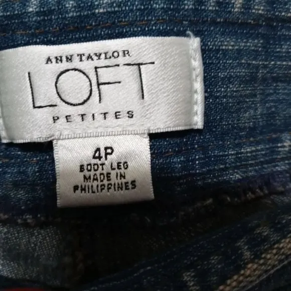 Ann Taylor LOFT Boot Cut Leg Blue Jeans