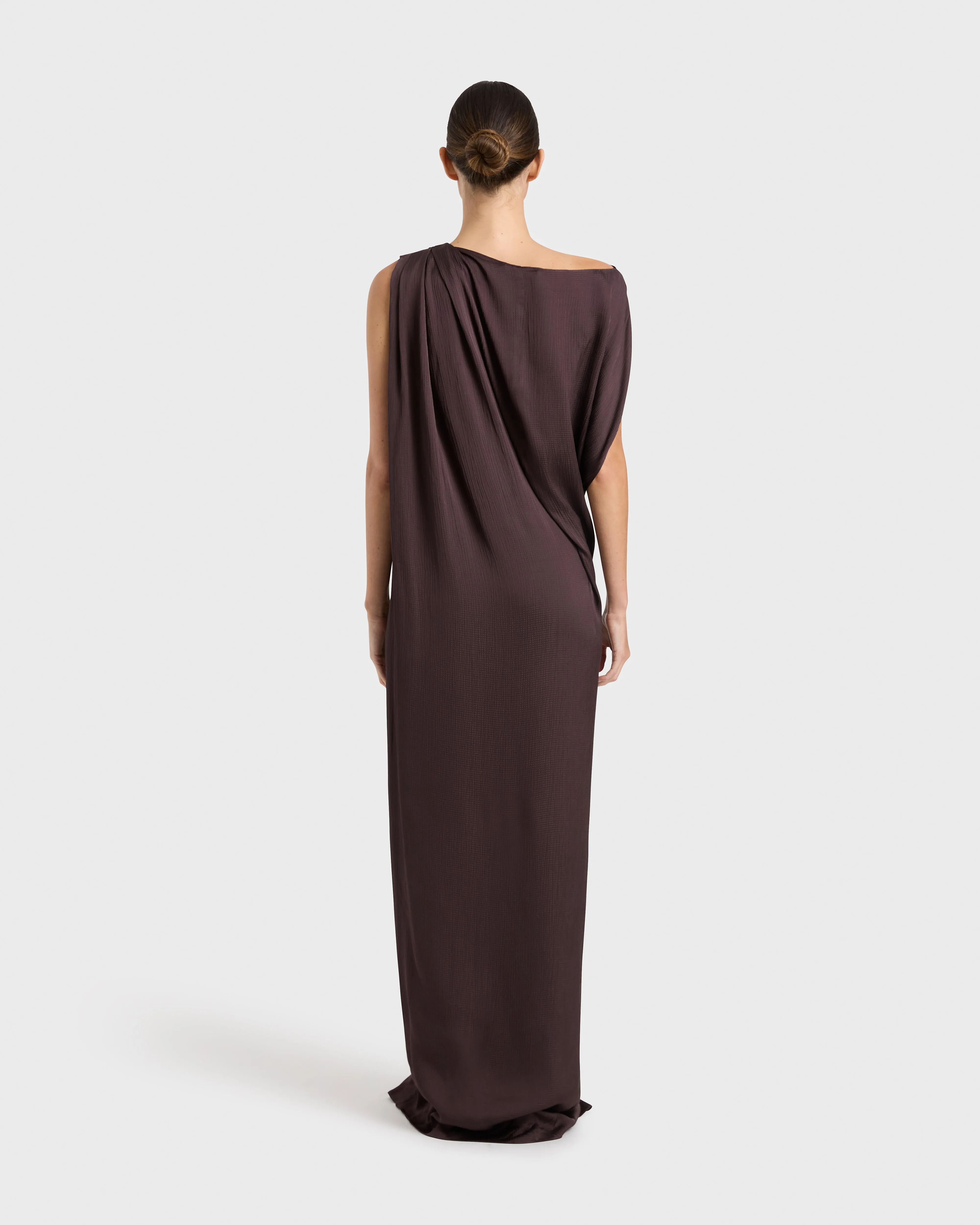 Ardea Draped Dress - Mocha