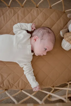 Bambella Waterproof Bassinet Sheet | Chestnut