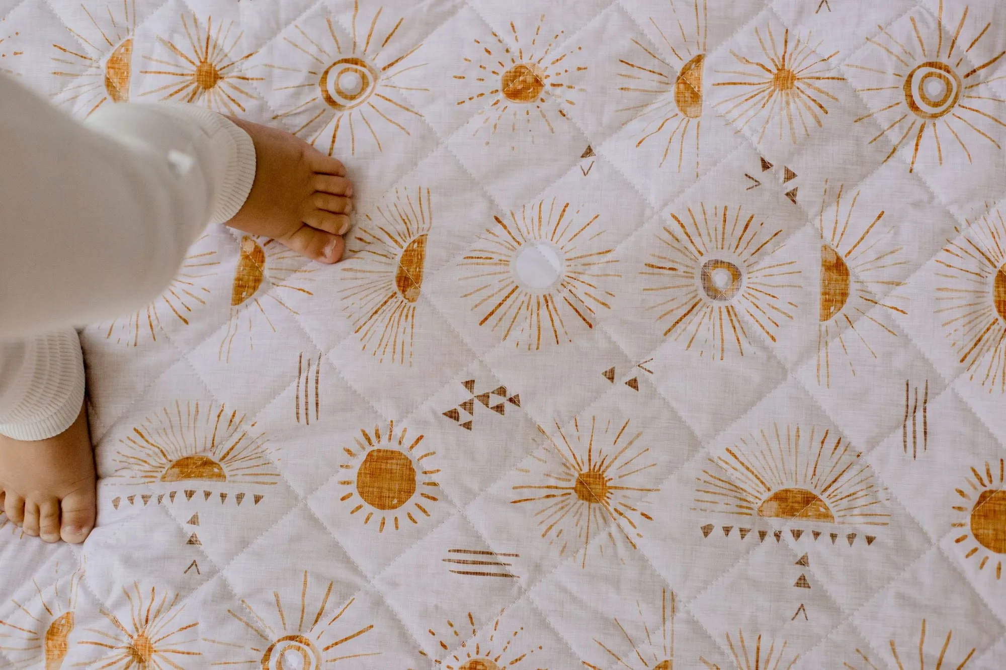 Bambella Waterproof Porta Cot Sheet | Bohemian Sunshine