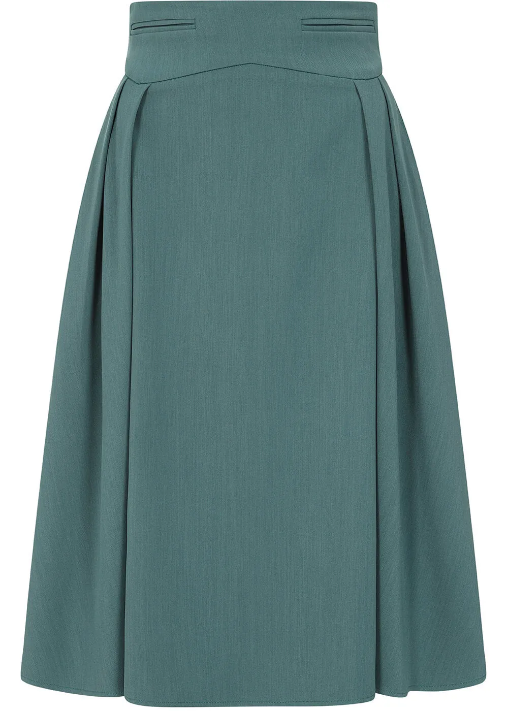 Banned Rita Silky A-Line Skirt Green