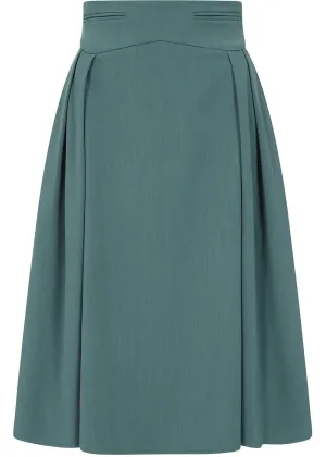 Banned Rita Silky A-Line Skirt Green