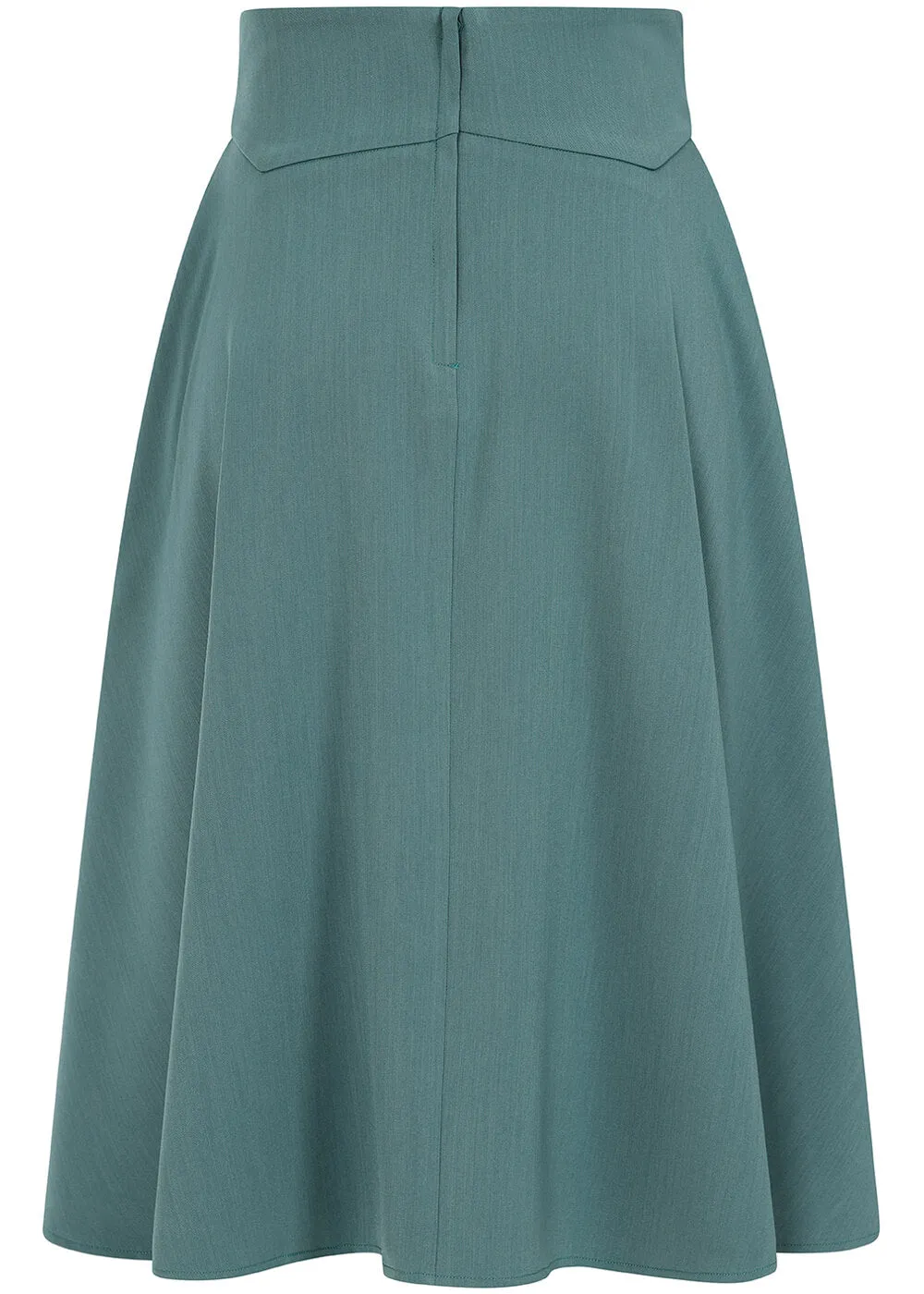 Banned Rita Silky A-Line Skirt Green