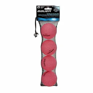 Bauer Hydro-G Liquid Filled No Bounce Hockey Balls (4-Pack)