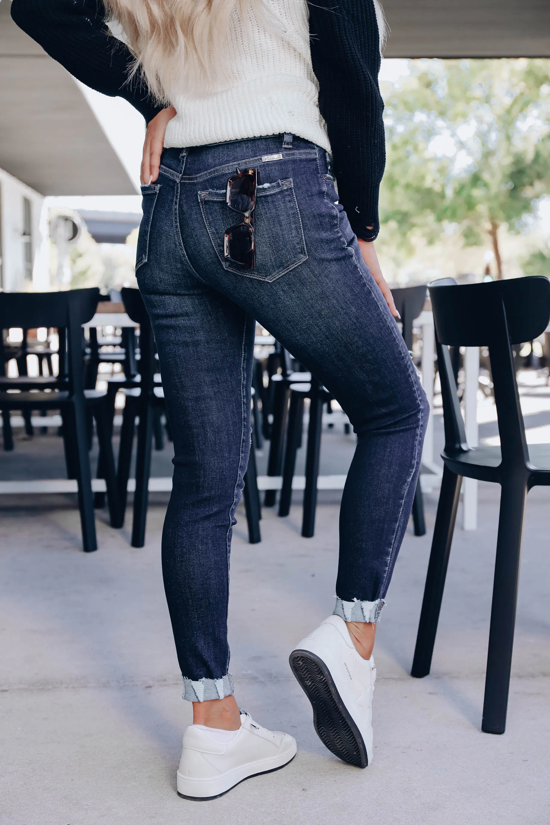 Baylor Distressed Skinny Jeans - Dark