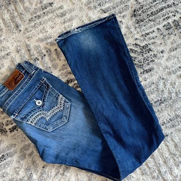 Big Star Remy Low Rise Women's Jeans Size 27 Long Dark Blue Bootcut Vintage