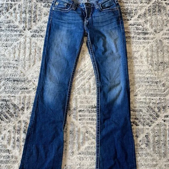 Big Star Remy Low Rise Women's Jeans Size 27 Long Dark Blue Bootcut Vintage