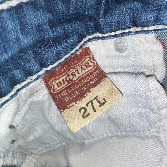 Big Star Remy Low Rise Women's Jeans Size 27 Long Dark Blue Bootcut Vintage