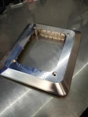 Billet Aluminum ZF5/ZF6 shift boot bezel Ford OBS/Superduty - Raw Aluminum