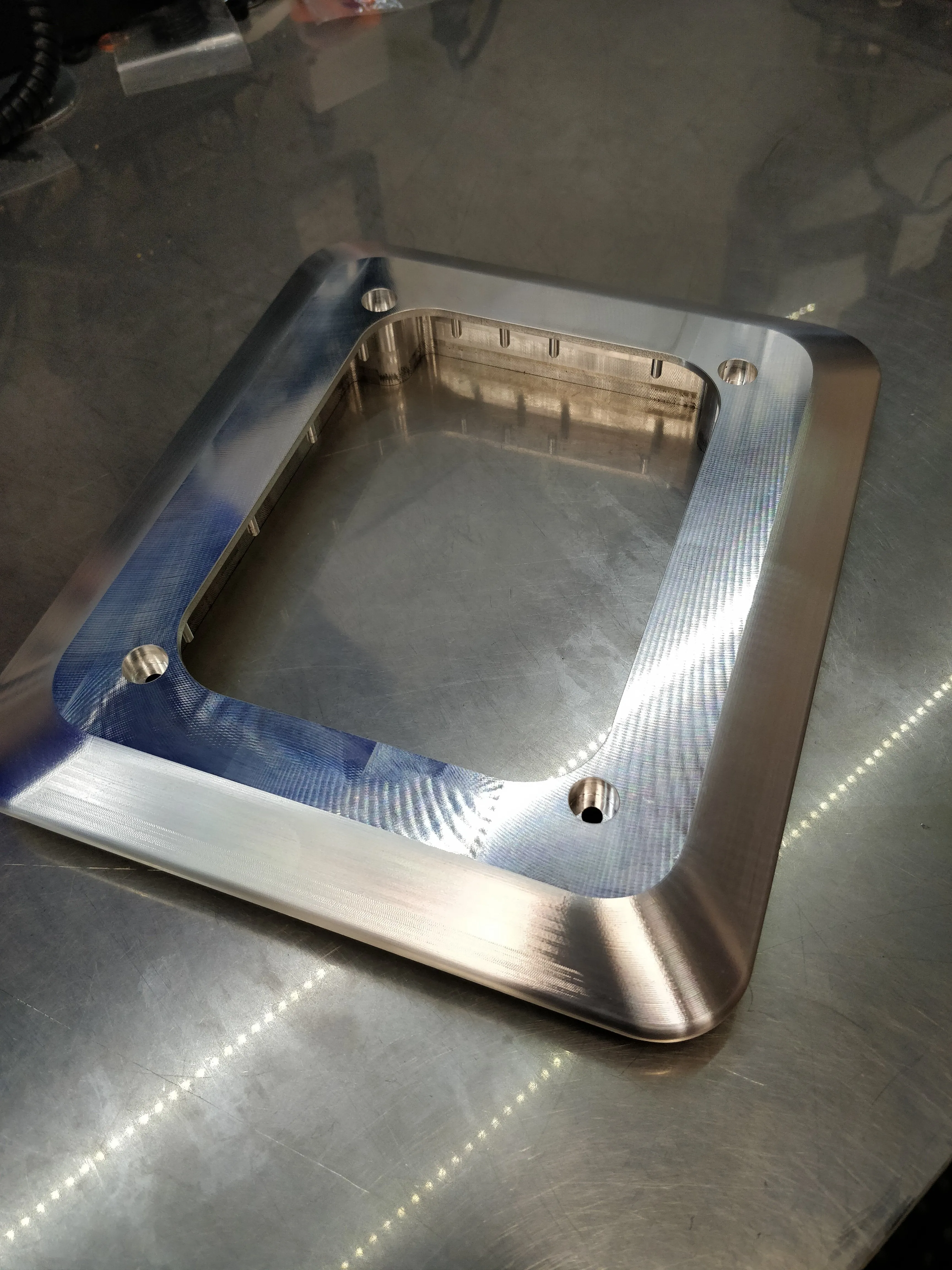 Billet Aluminum ZF5/ZF6 shift boot bezel Ford OBS/Superduty - Raw Aluminum