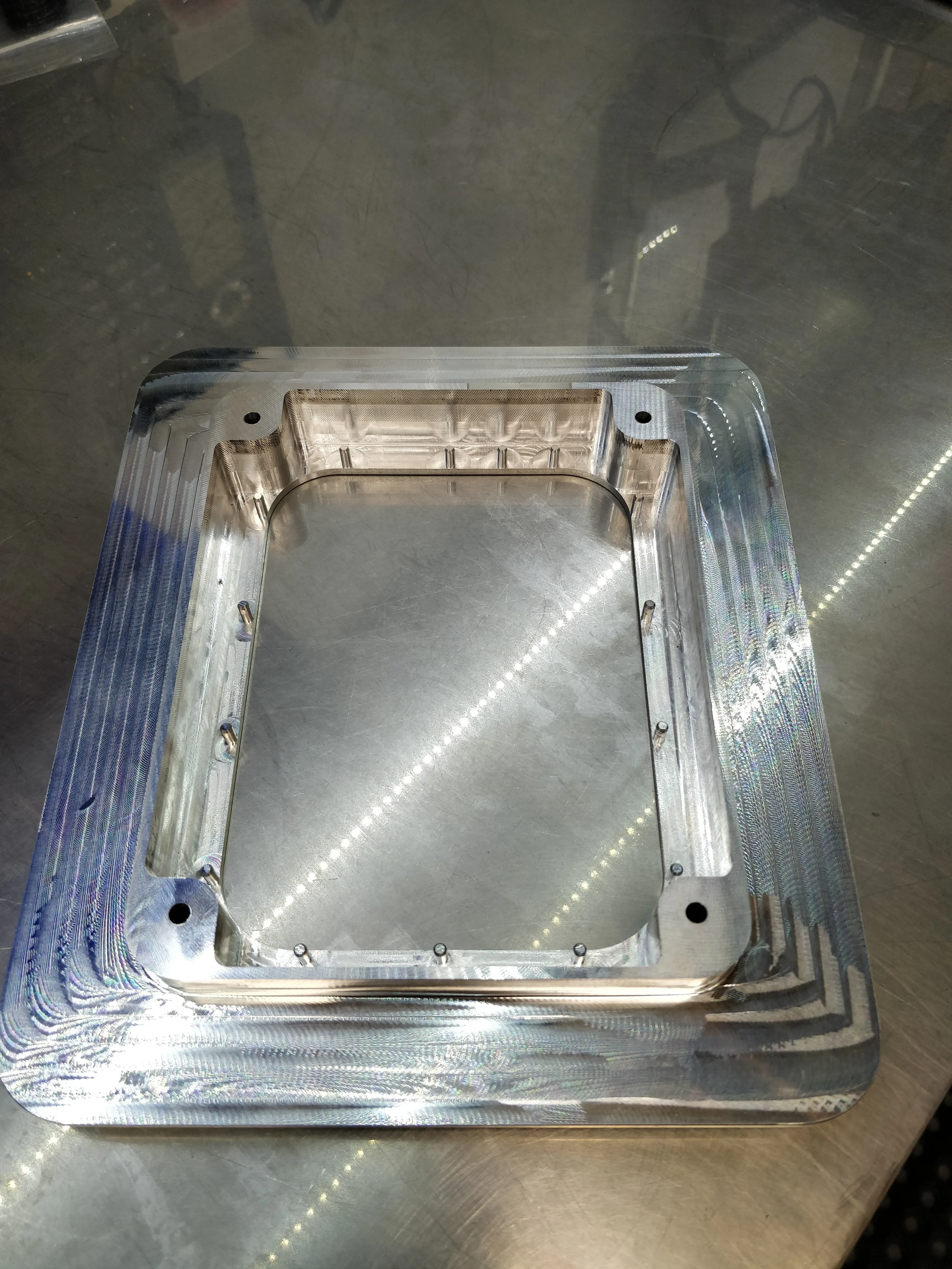 Billet Aluminum ZF5/ZF6 shift boot bezel Ford OBS/Superduty - Raw Aluminum