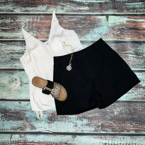 Black Tailored Shorts