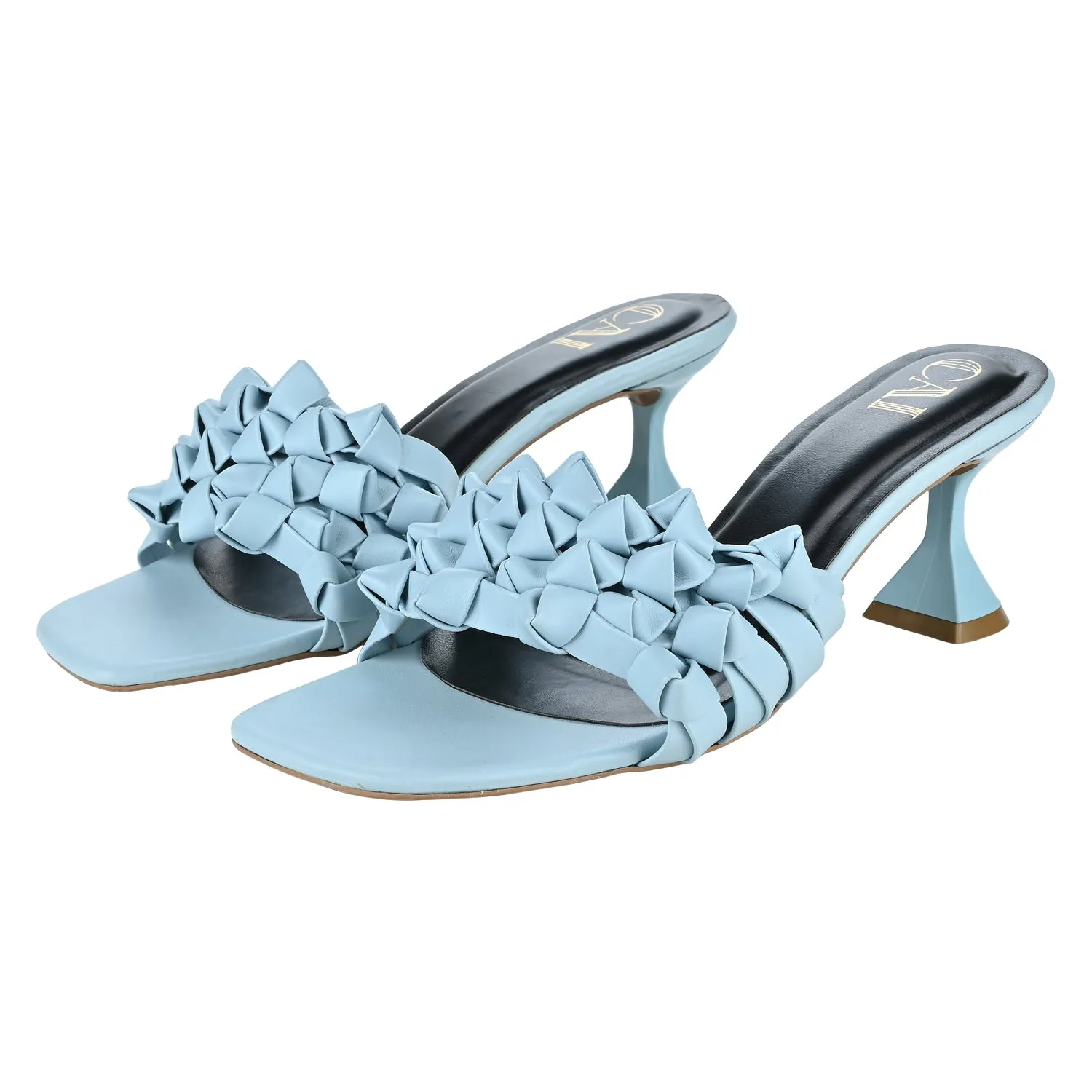 Blue Spiked Heels