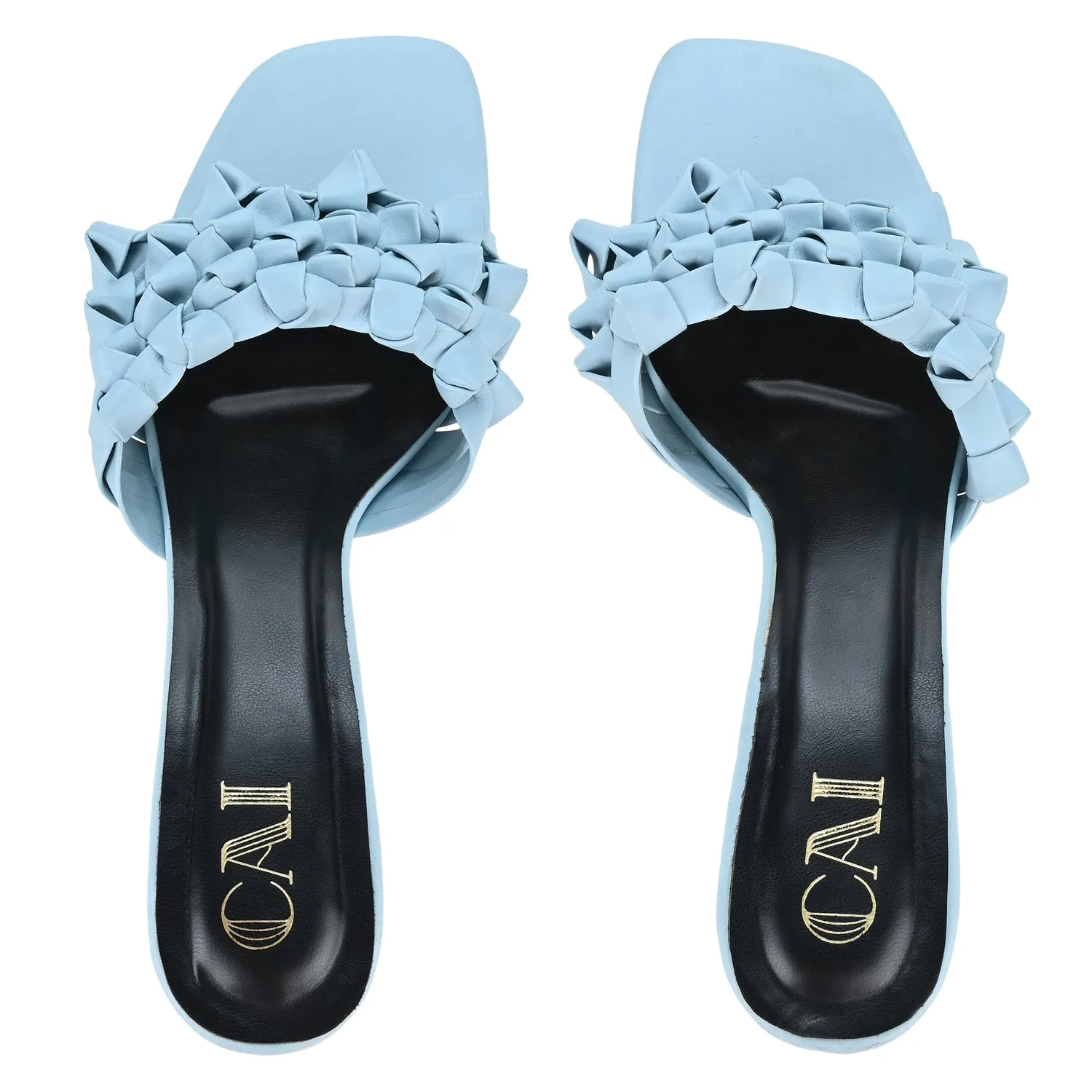 Blue Spiked Heels