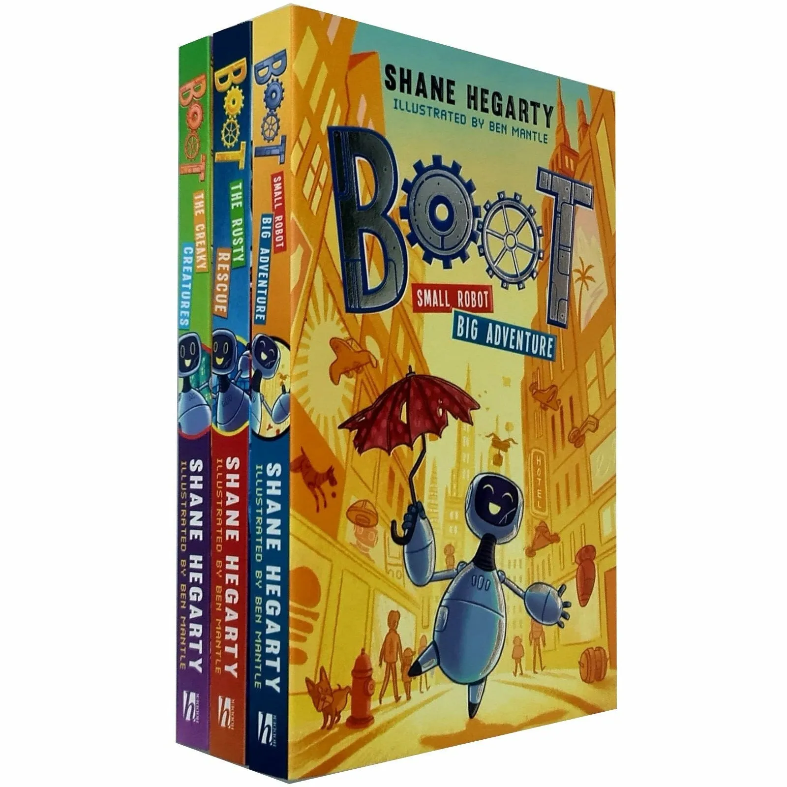 BOOT Series 3 Books Collection Set By Shane Hegarty (BOOT small robot BIG adventure, The Rusty Rescue, The Creaky Creatures)