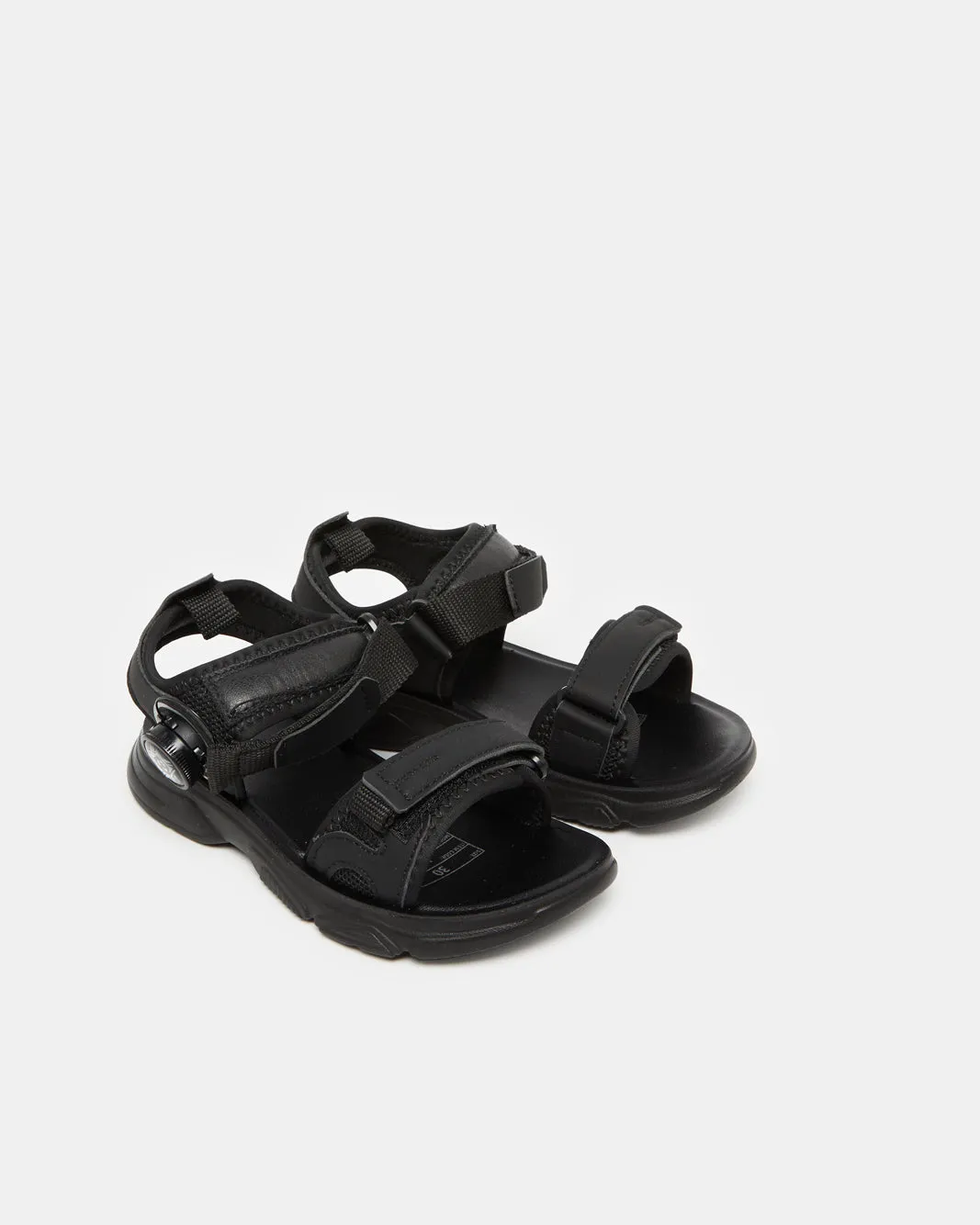 Boys Black Sport Sandals
