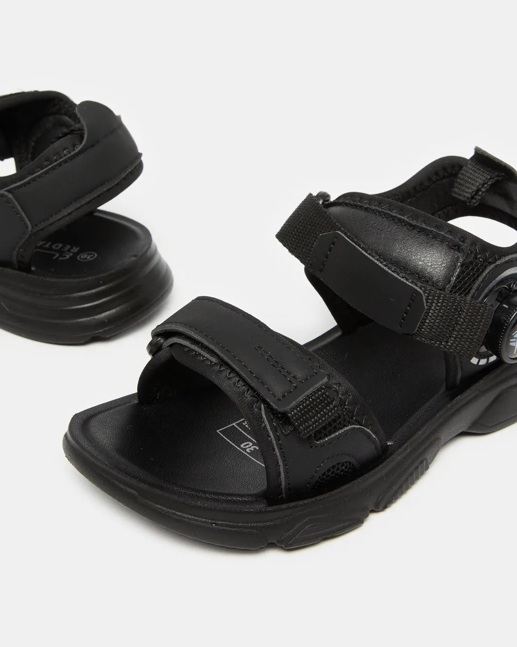 Boys Black Sport Sandals