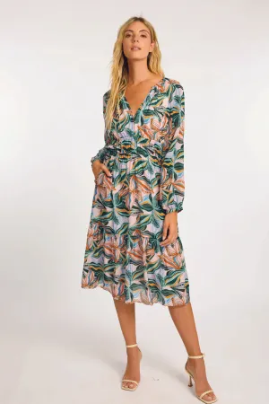 Caballero Quinn Dress in Sea Leaves