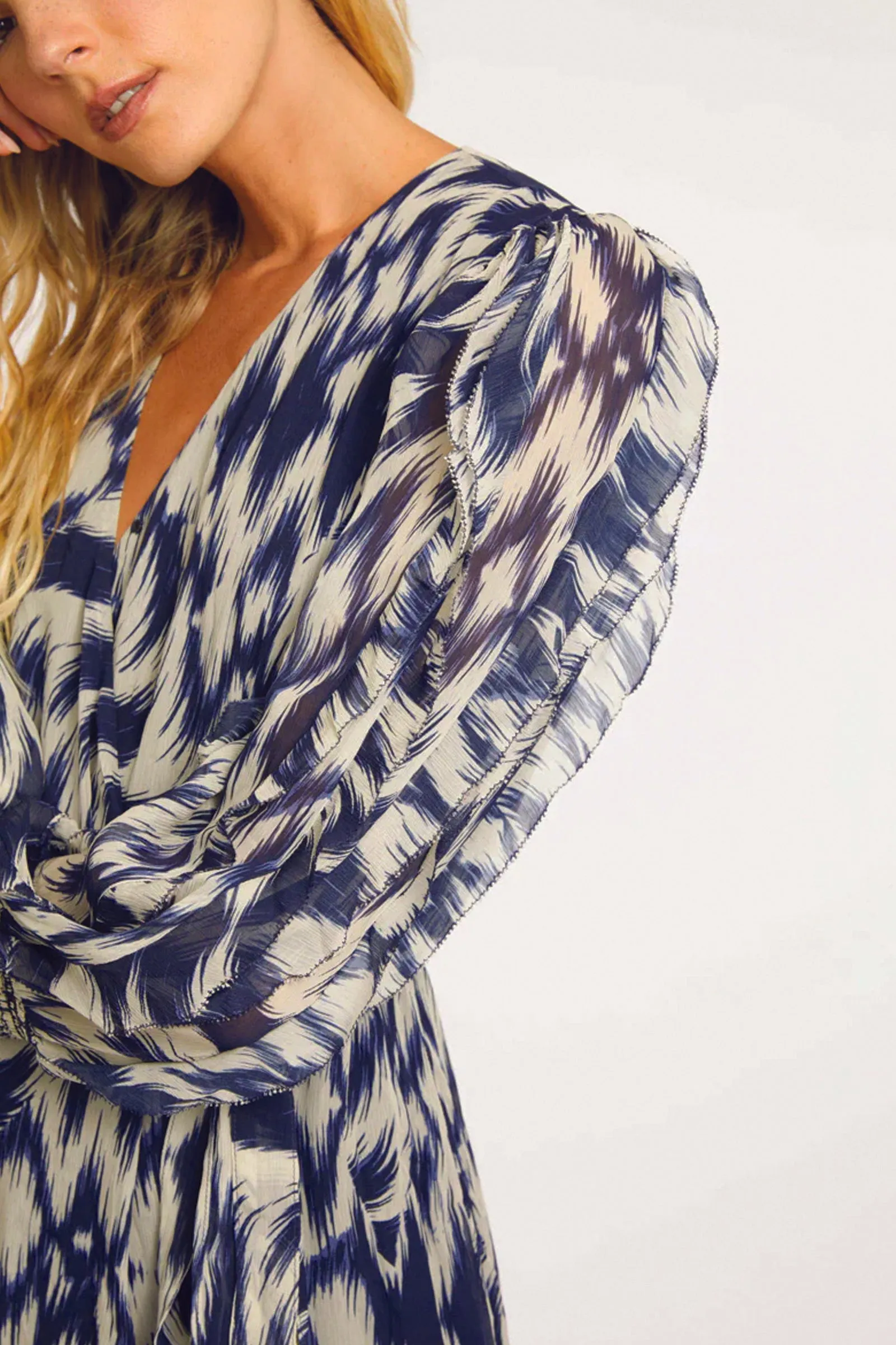 Caballero Saison Dress in Blue Katsuri