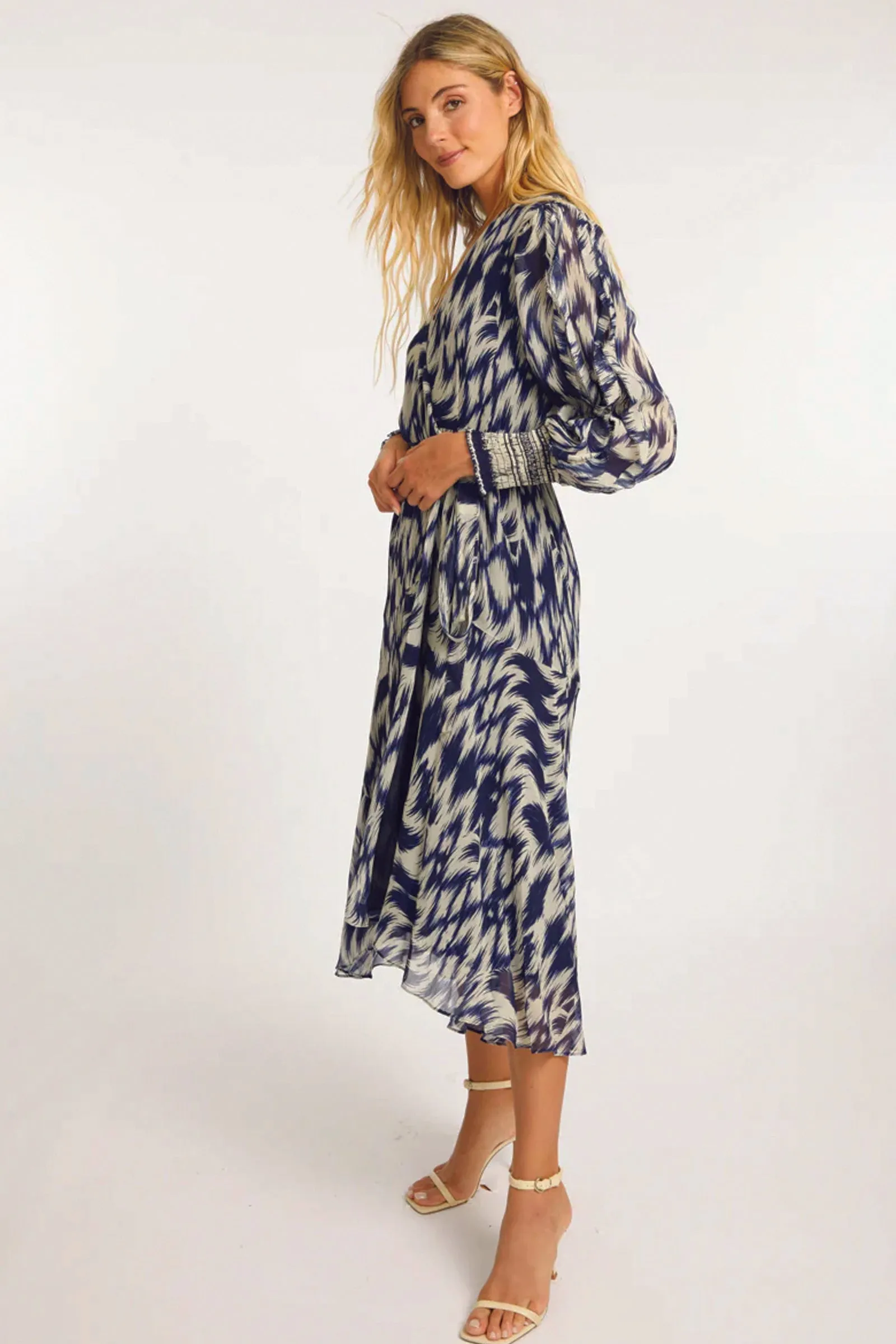 Caballero Saison Dress in Blue Katsuri