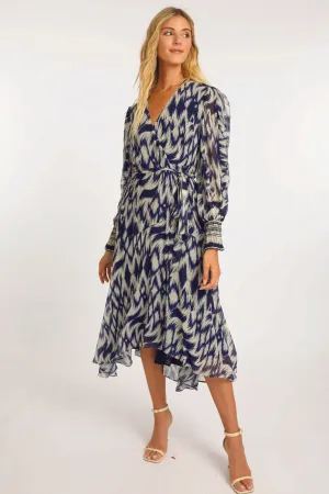 Caballero Saison Dress in Blue Katsuri