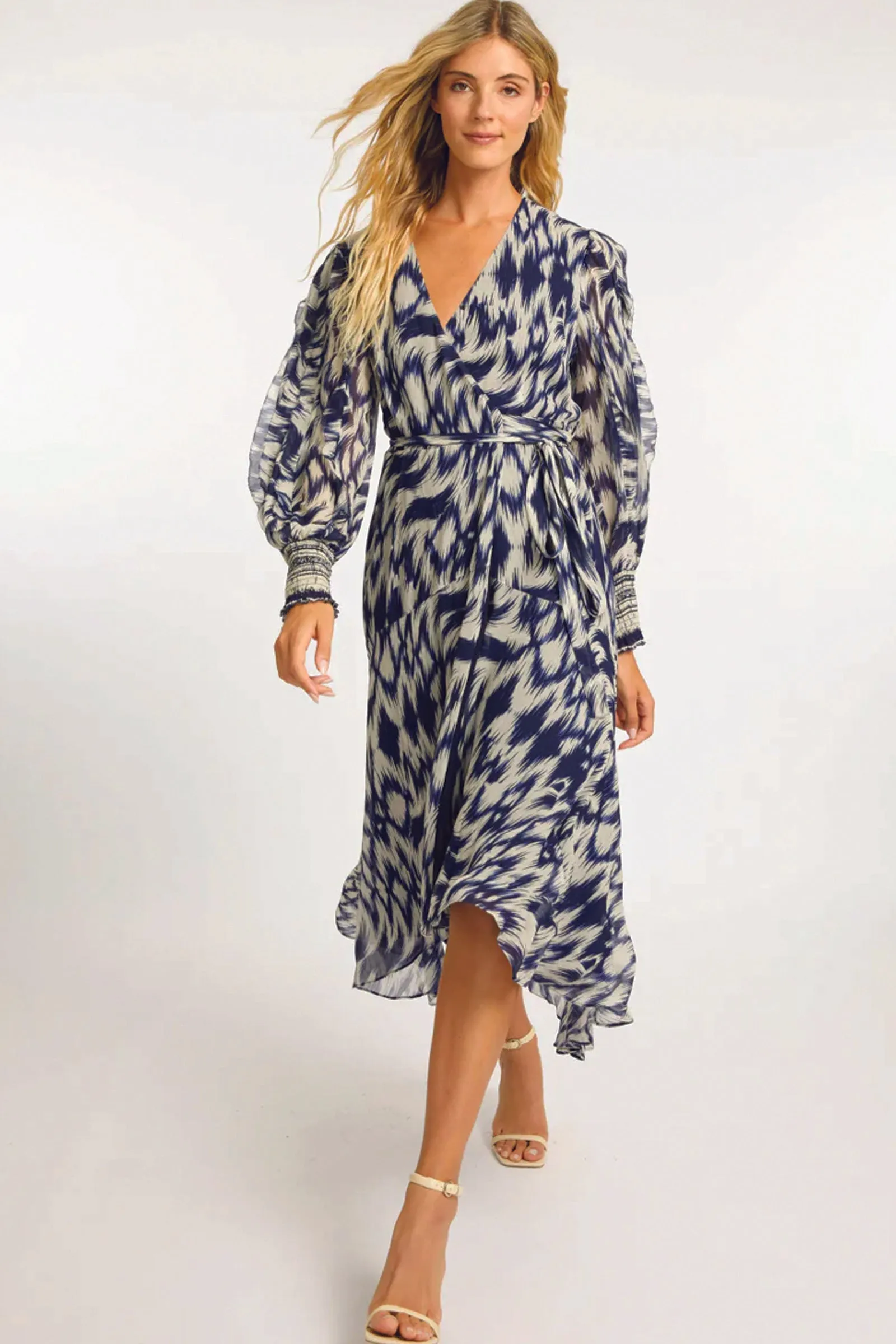 Caballero Saison Dress in Blue Katsuri