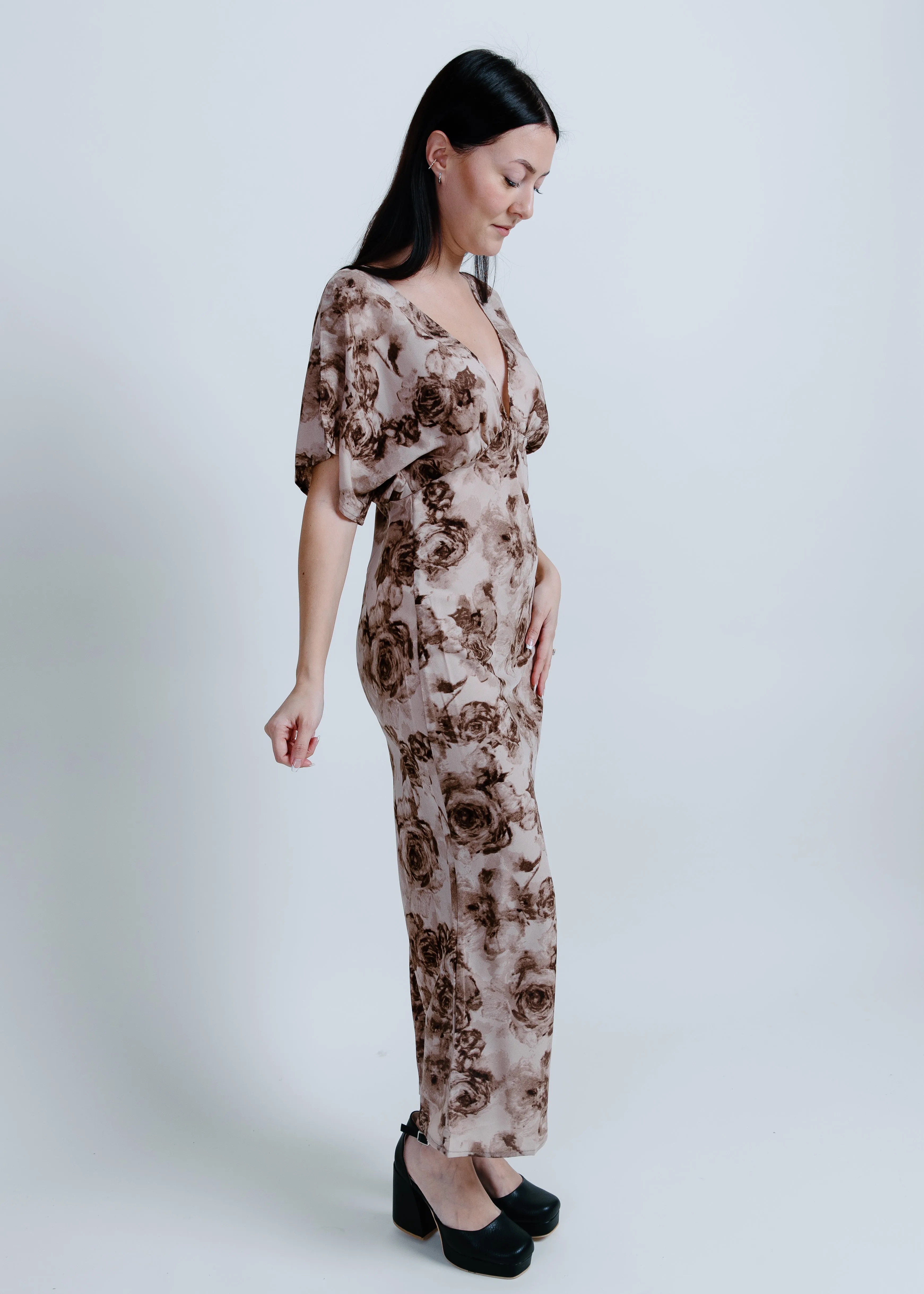 Café Bloom Midi Dress