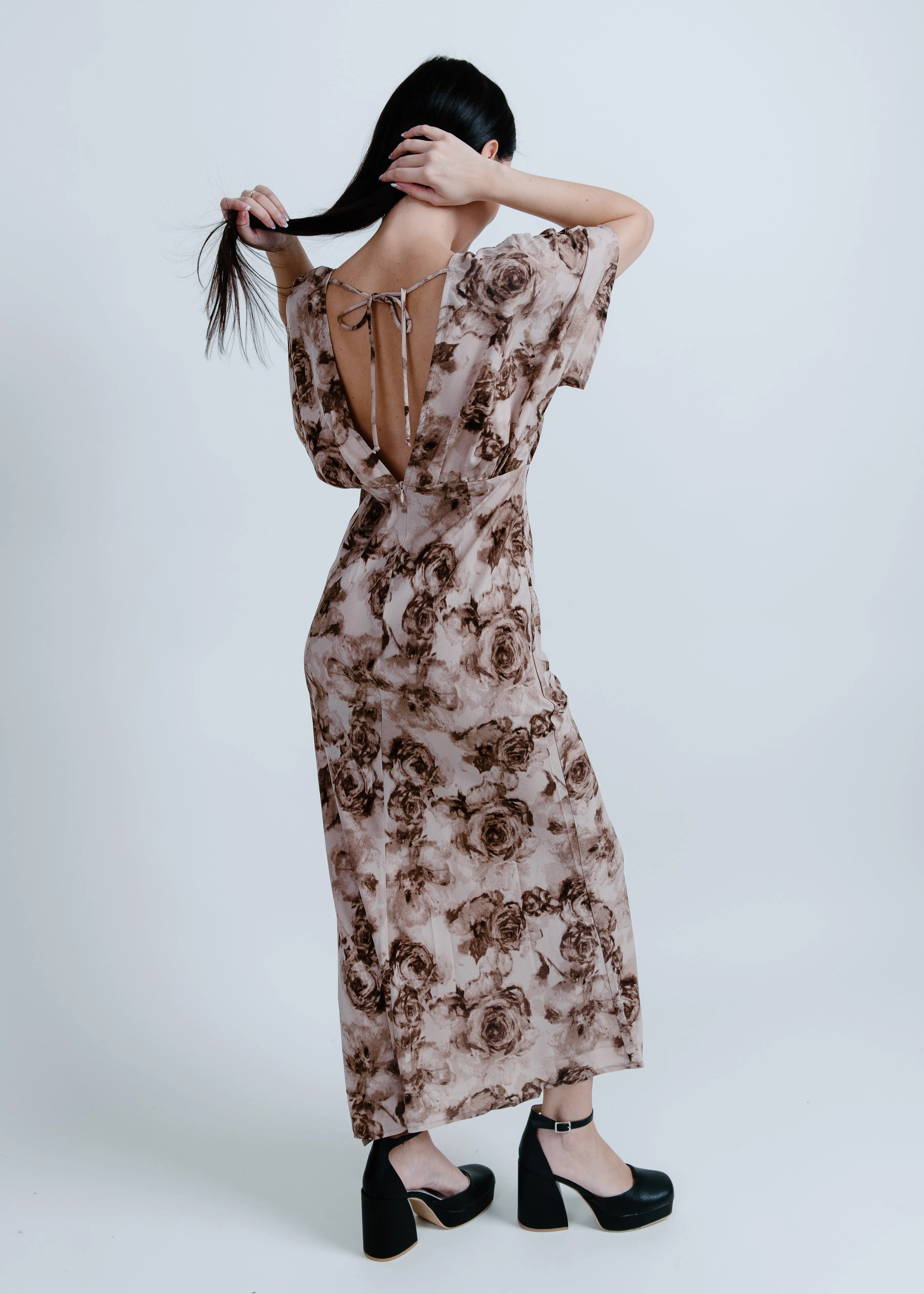 Café Bloom Midi Dress