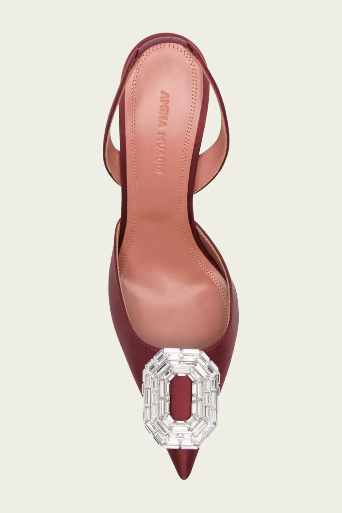 Camelia Sling 90 in Satin Red