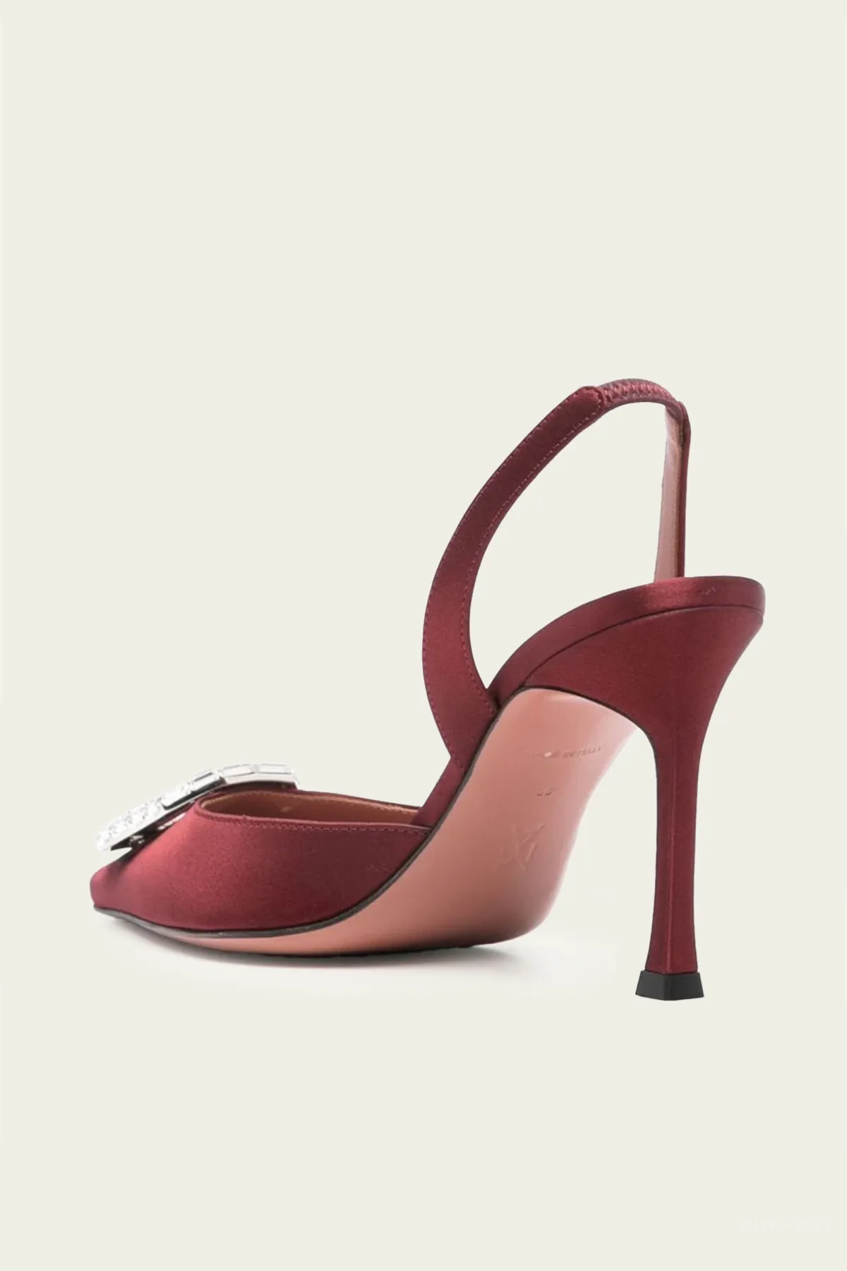 Camelia Sling 90 in Satin Red