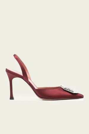 Camelia Sling 90 in Satin Red