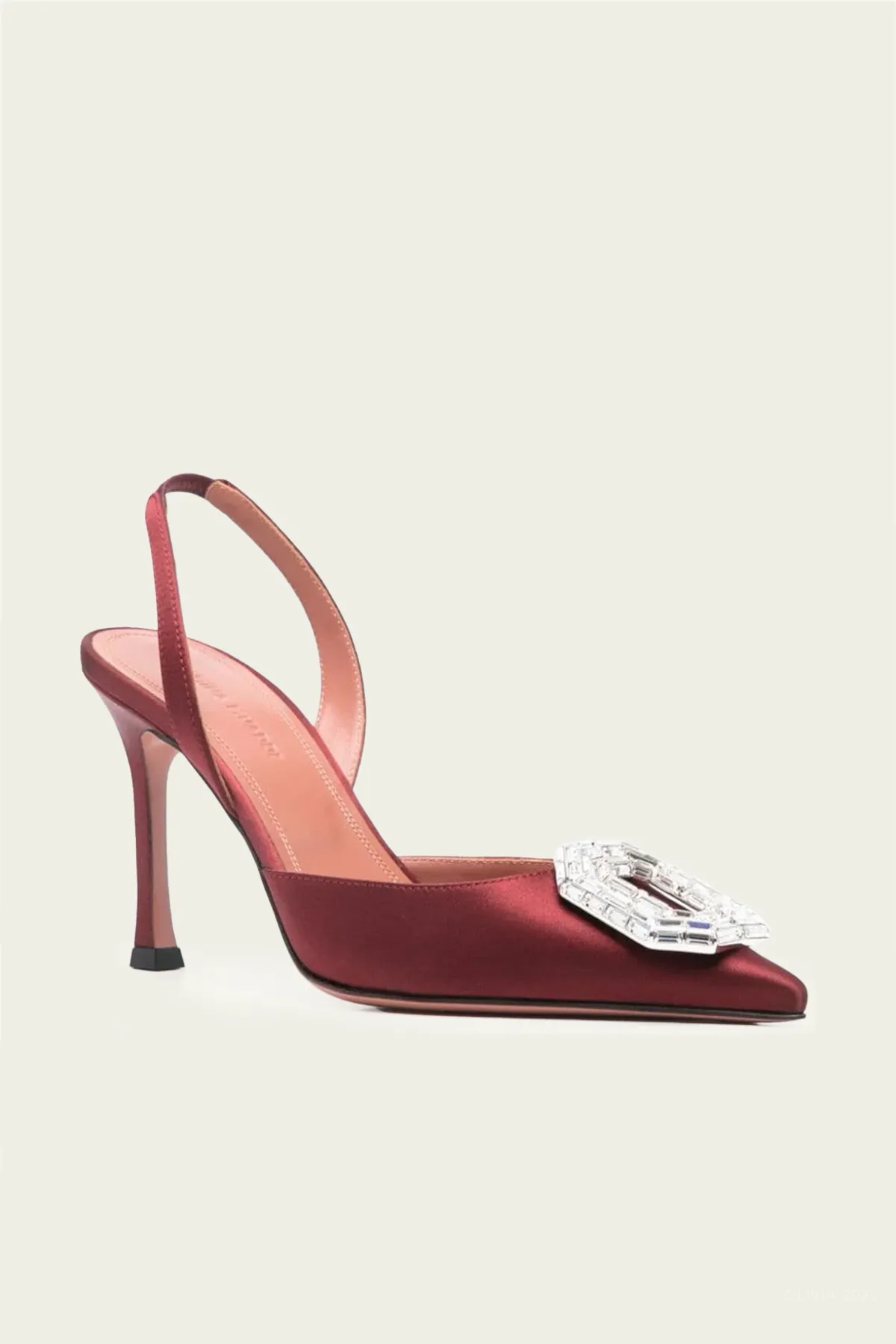 Camelia Sling 90 in Satin Red
