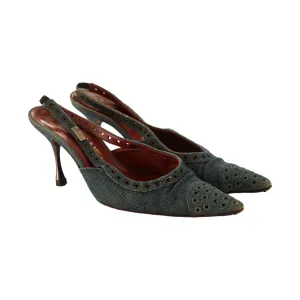 Chanel Denim Grommet Heels