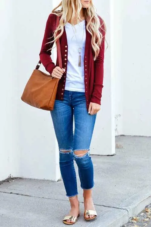 Chicindress Long Sleeves Buttons Design Cardigan Tops(7 Colors)