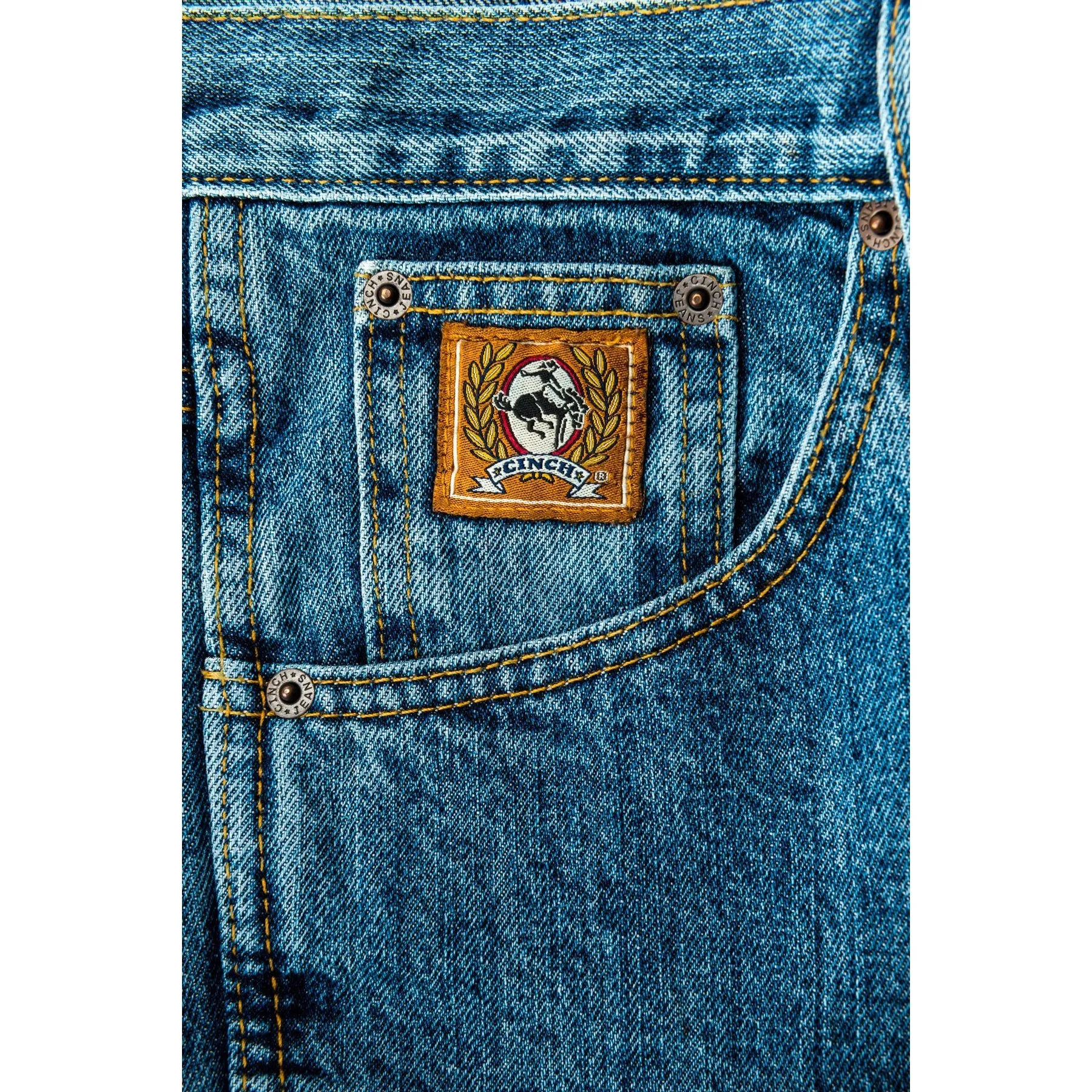 Cinch Slim Fit Bronze Label Jean - Medium Stonewash