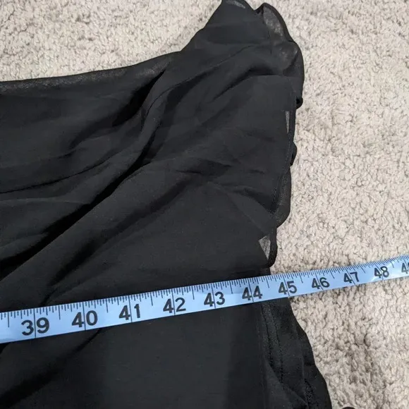 City Chic black flutter frill midi dress size 14
